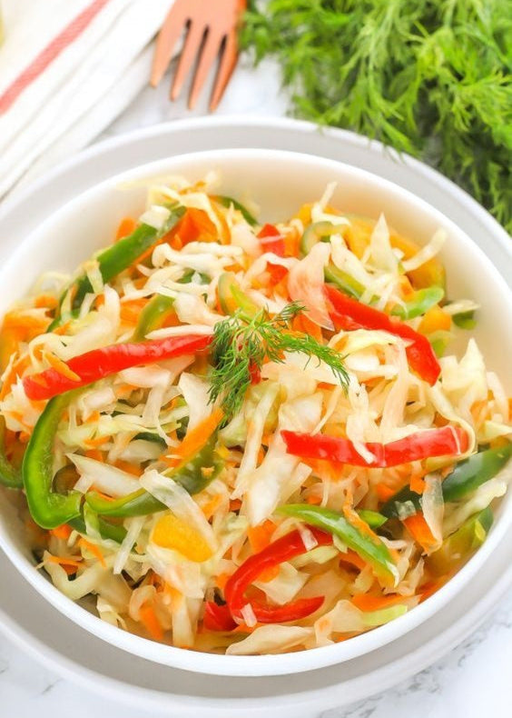 Салат із капусти з перцем